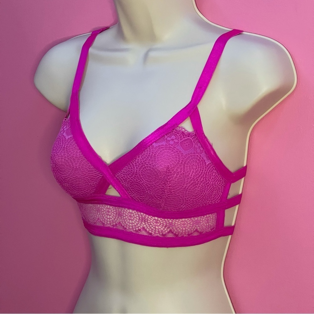 La Senza Lace Cut-Out Bralette - Pink - Size XS
